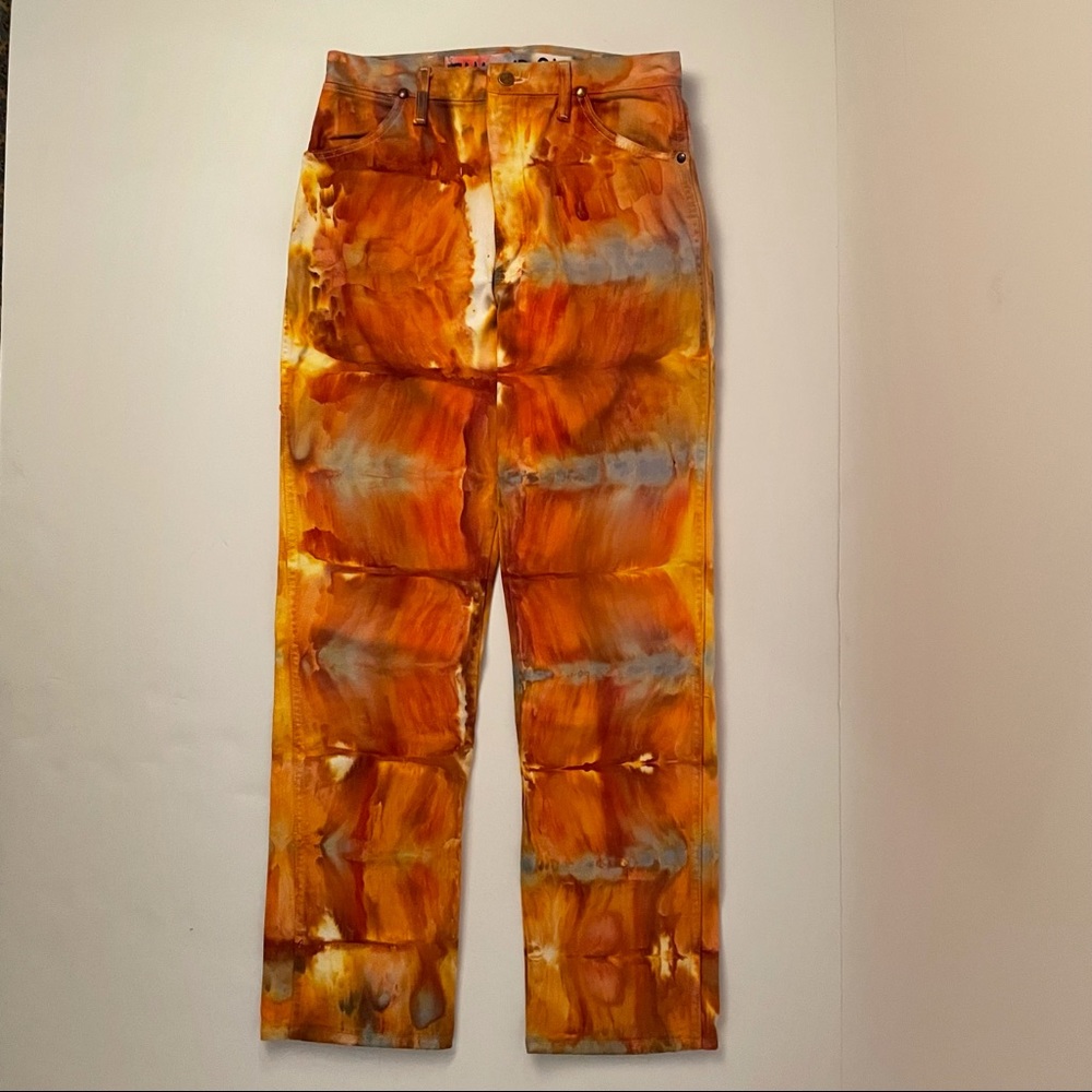 Hand dyed Wrangler denim